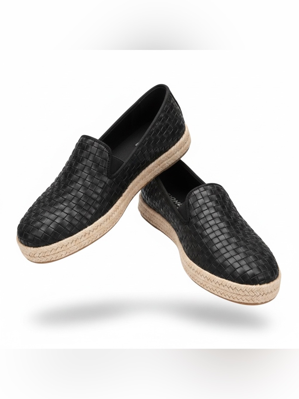 Toms Wear Good Black Woven Espadrille Slip-On Sneakers Size 5